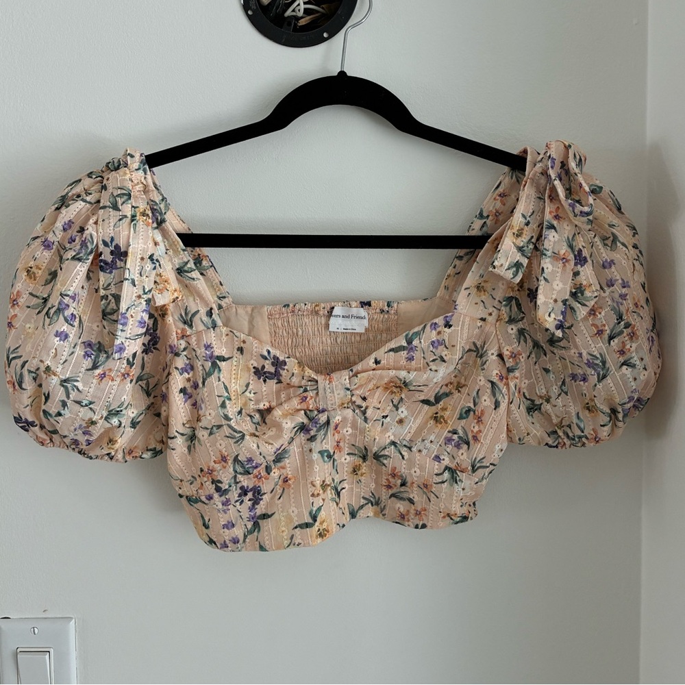 Lovers + Friends Floral Puff Sleeve Blouse